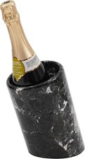 Radicaln Handmade Marble Wine Bottle Cooler  5" x 8.5"  - Black
