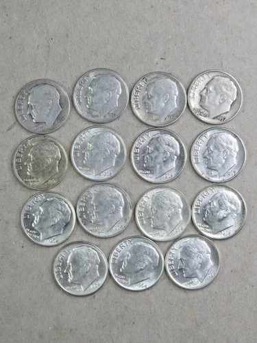 15  1954 - 1964 p Silver Roosevelt Dimes