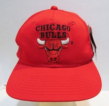 CHICAGO BULLS NBA SNAPBACK HAT THE G CAP UNUSED W/ TAGS BULL LOGO RED 1990's