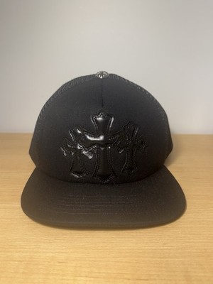 Chrome Hearts Triple Cross Cemetery Trucker Hat ' Black '