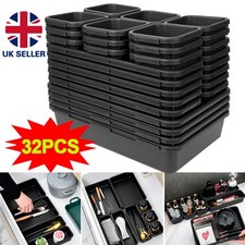 32X Interlocking Tool Box Organizer Tray Storage Bin Desk Drawer Cabinet Divider