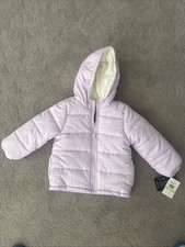 London Fog youth Girls puffer coat 4T Lilac Purple New
