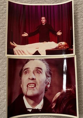 Christopher Lee Dracula horror Hollywood 8x10 Kodak photo vintage set of 2