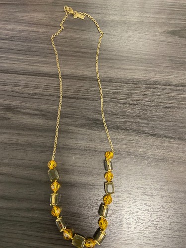 KATE SPADE Necklace - Gold, Green Gems