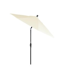 Pemberly Row Skye 9' Black Patio Umbrella in Pacifica Canvas