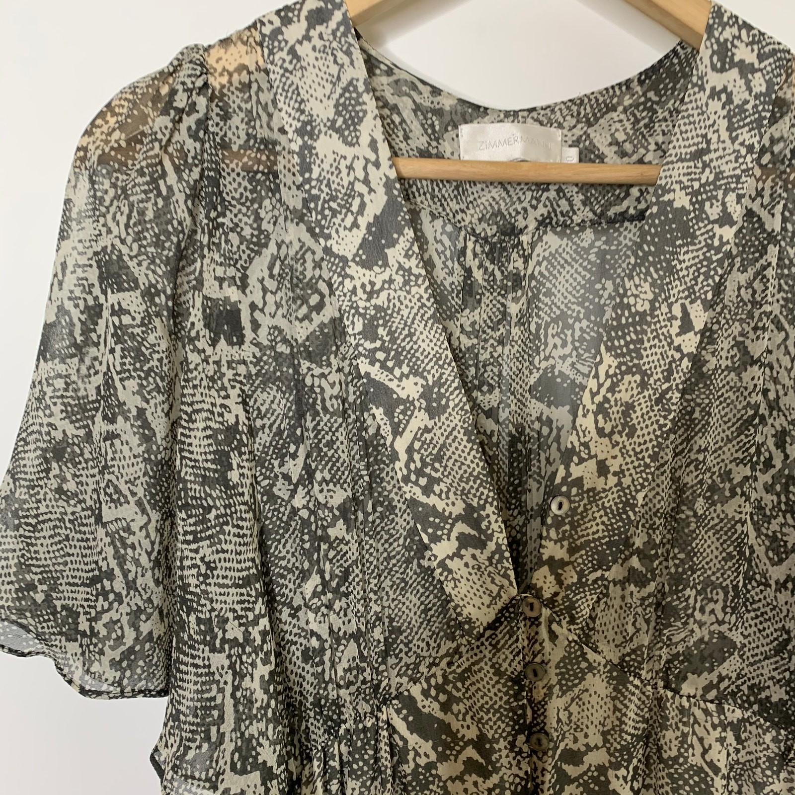 Zimmermann Phython Snake Sheer Silk Jumpsuit Wome… - image 6