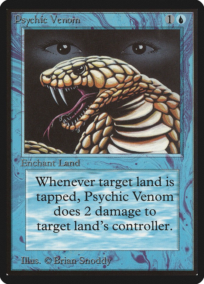 MTG Magic the Gathering Psychic Venom (76/302) Limited Edition Beta LP