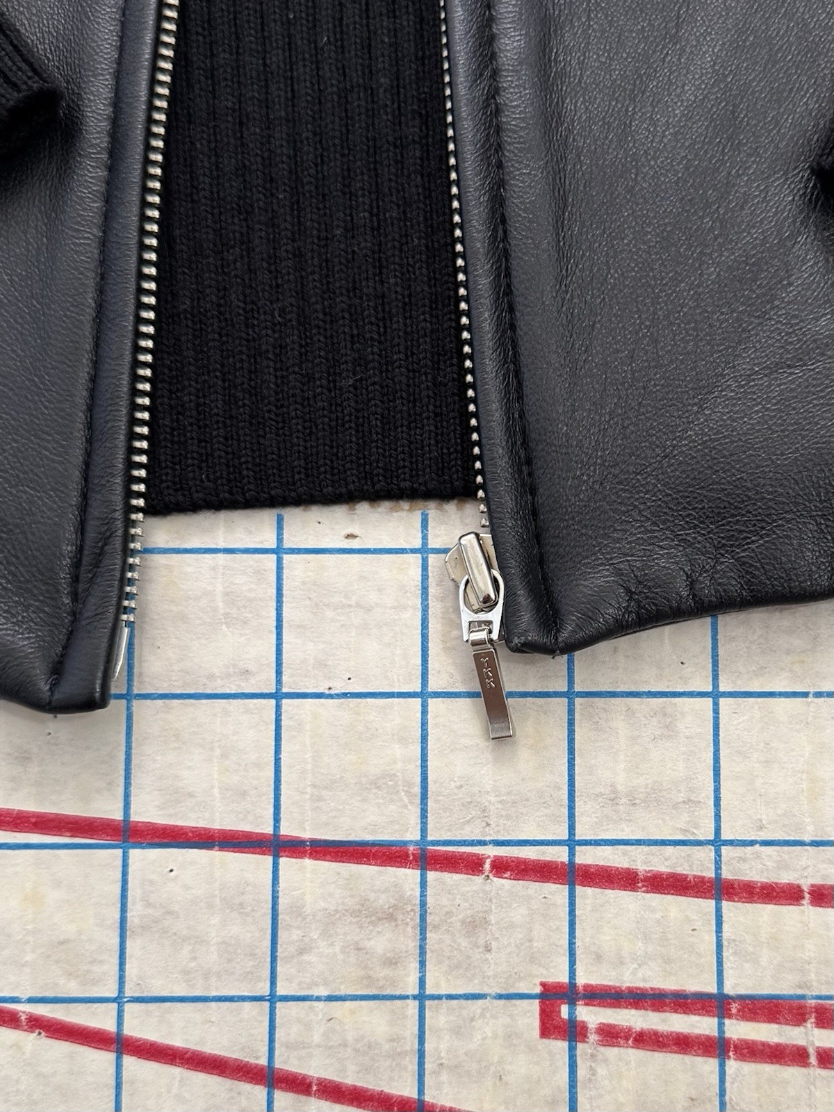 Pendleton Full Zip Leather Jacket With Wool Sleev… - image 3