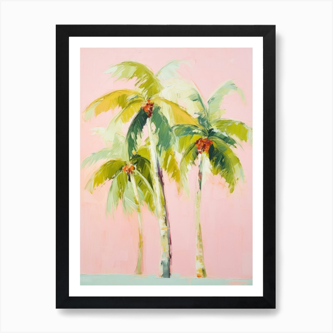 Palm Trees 3 Framed Art Print Canvas Wall Decor Picture Poster  