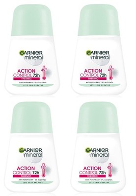 (Pack of 4) Garnier Mineral Action Control Thermic Anti-perspirant Roll On for W