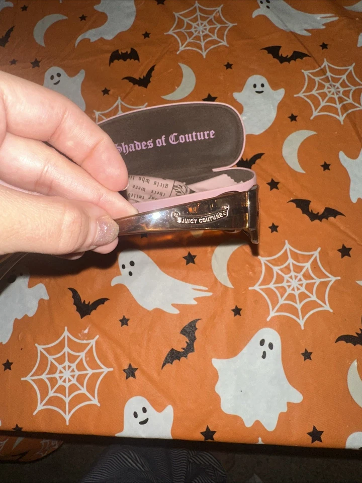 FUNDA RÍGIDA ROSA DE DISEÑO JUICY COUTURE con gafas ópticas de tela gafas de sol Foto 4 de 4