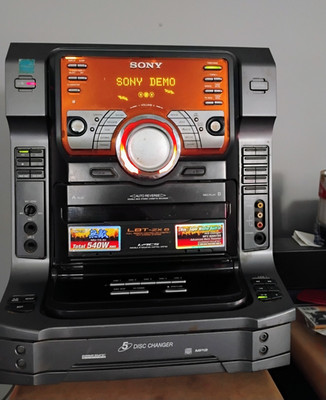 Sony LBT-ZX6 5 Disc CD Changer MP3 Cassette Stereo System Black