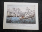 1968 Civil War Print - U.S Warship Kearsarge Sinking Confederate Warship Alabama