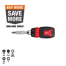8-In-1 Ratcheting Compact Multi-Bit Screwdriver