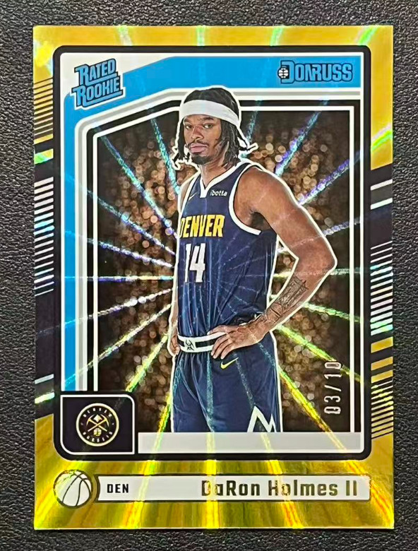 DaRon Holmes II 2024-25 Panini Donruss 03/10 Gold Laser Rated Rookie #213