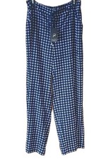 NWT Adrianna Papell Ladies' Palazzo Pants Navy  MEDIUM Preppy Designer Classy