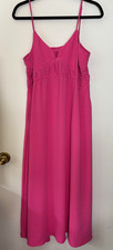 Women's Target Pink Solid V-Neck Strappy Sleeveless Maxi Dress Size L