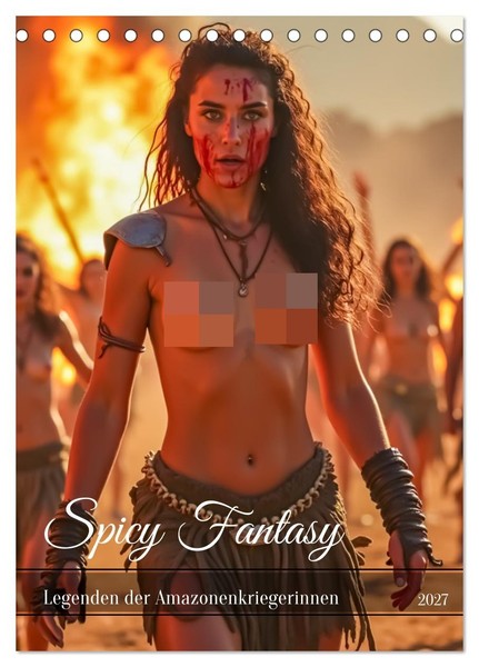 Spicy Fantasy - Legenden Der Amazonenkriegerinnen (Tischkalender 2027 DIN A5 Hoc-image