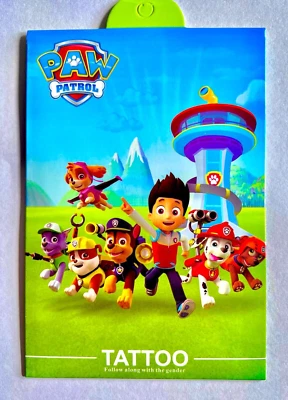 CARTOON 60 PCS 4SHEETS PAW PATROL TEMPORARY TATTOO STICKERS FOR KIDS BIRTHDAY GIFT