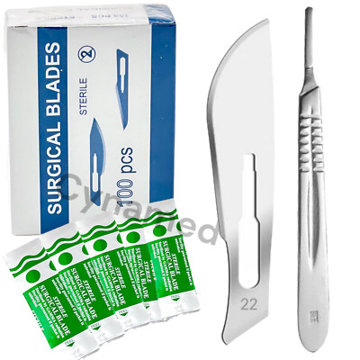 JorVet™ Stainless Steel Surgical Scalpel Blades, #22, 100 Count