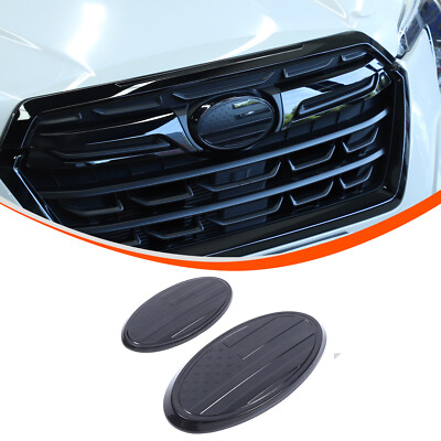 #ad American Flag Front amp; Rear Emblem Overlay Garnish Fits Subaru Forester 2022 2024 $39.99