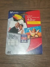 Memory Card Wphoto by Walgreens SDHC 4.0 GB Memory Card NEW, UNOPENED
