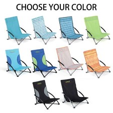 Low Folding Beach/Fishing/Camping Deck Chair Outdoor Garden Lounger