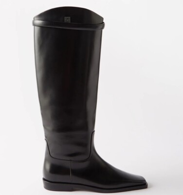 TOTEME Women's 'The Riding' Leather Knee-High Boots Black 39 TOTEME Women's 'The Riding' Leather Knee-High Boots Black 39