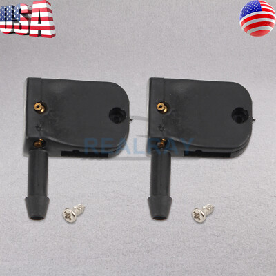 #ad Pair Washer Nozzle Jet Spray Clip Under Wiper Arm For Heavy Truck Universal $8.54