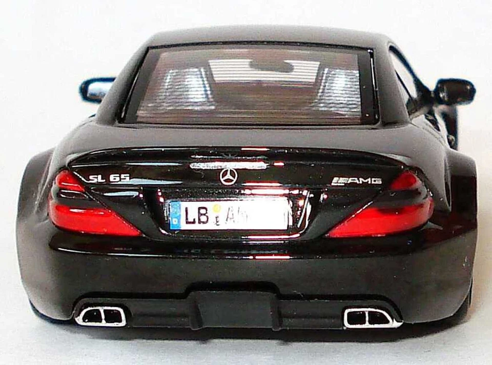 MERCEDES SL65 AMG R230 2008 BLACK SERIES OBSIDIAN MINICHAMPS B66963951 1:43 V12 - Photo 4/4