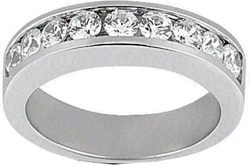 Alianza de aniversario de 9 diamantes redondos 0,90 quilates en total 0,10 quilates cada uno - Imagen 1 de 4
