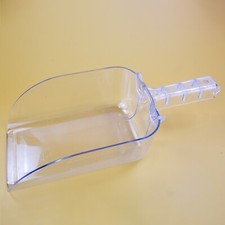 Clear Plastic 82-Ounce Ice Scoop with Hook Handle