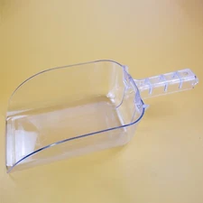 Clear Plastic 82-Ounce Ice Scoop with Hook Handle