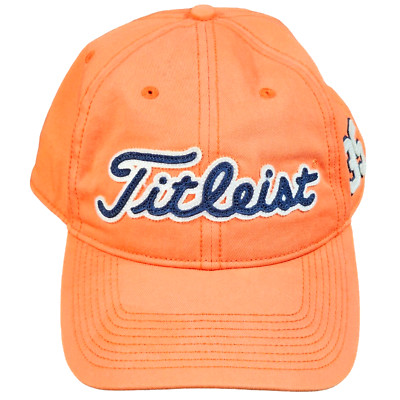 帽子 SD Active Logo Hat Titleist Adjustable Strapback Golf Hat Cap Logo Orange and Blue