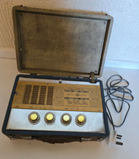 PYE Cambridge P131MBQ Valve Portable Suitcase Case Radio Battery / Mains Vintage
