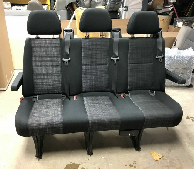 14-18 Mercedes Benz Sprinter Van 3-Passenger Black Cloth Rear Bench