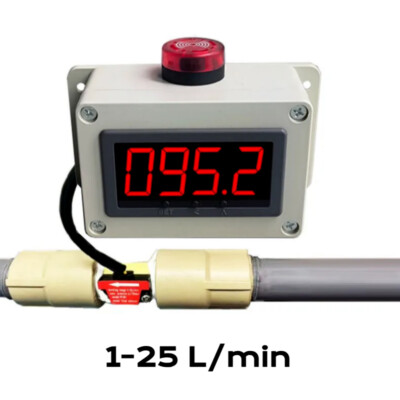1/2'' Intelligent Alarm Digital Water Flow Control Meter Detector + Flow Sensor
