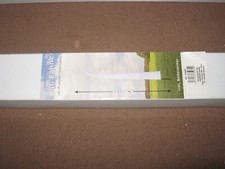 Balifahne, Hochzeits-Fahne-Garten-Fahne, 5m, mit Stange und Bodenanker "Weiß"