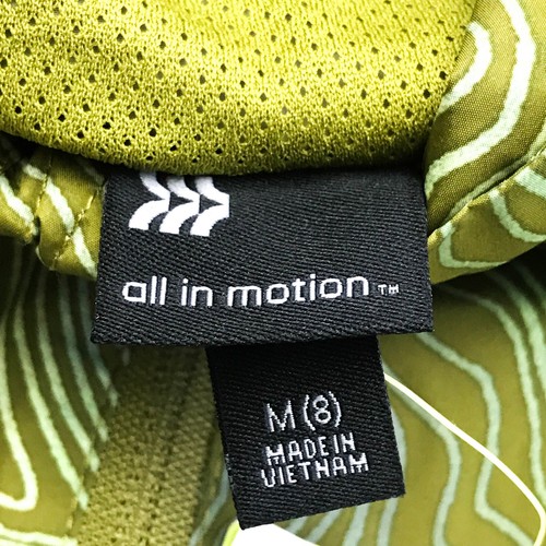 All in Motion Girls Size M 8 Lined Rain Jacket Hooded Thumbholes Aspiring Olive - Picture 12 of 13