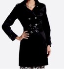White House Black Market Black Trench Belted Coat — photo 1