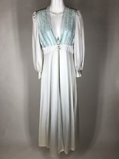 Vintage Lily of France Robe Lingerie Gown Ice Green Small