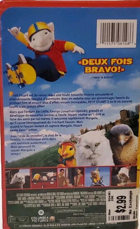 Petit Stuart 2,  Little Stuart, VHS French Movie - Image 2 of 3