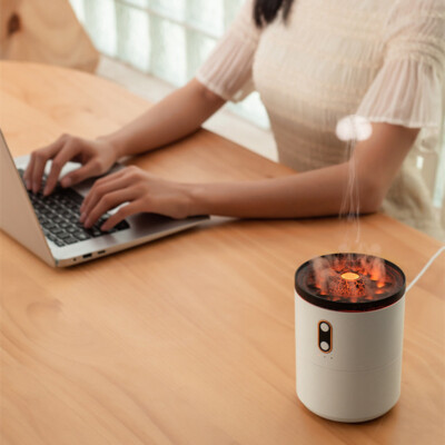 Volcanic Flame Aroma Essential Oil Diffuser USB Portable Jellyfish Air Humidifie