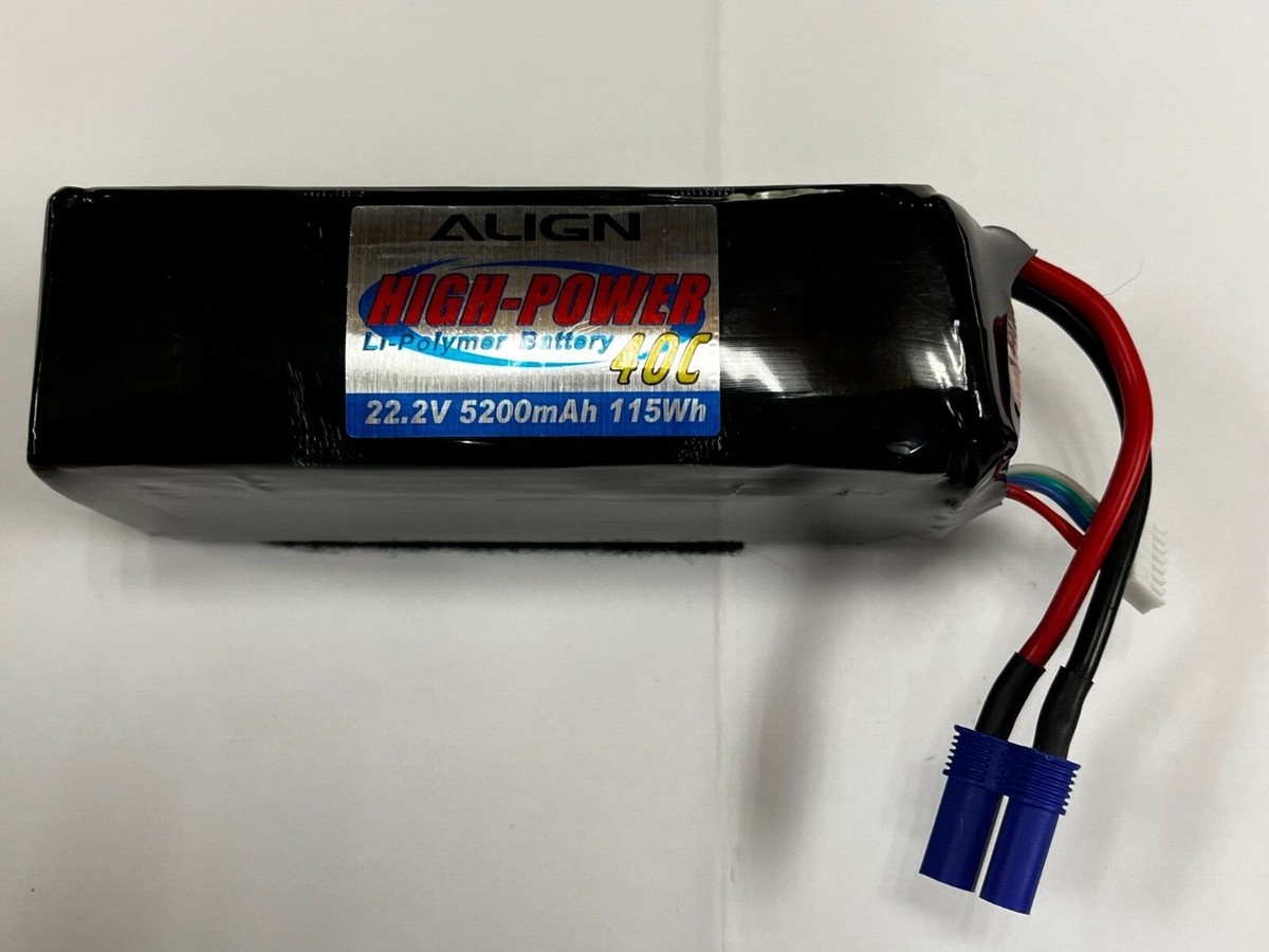 Align TRex T-Rex 6S 22.2v 5200mah 40C Lipo RC Remote Control