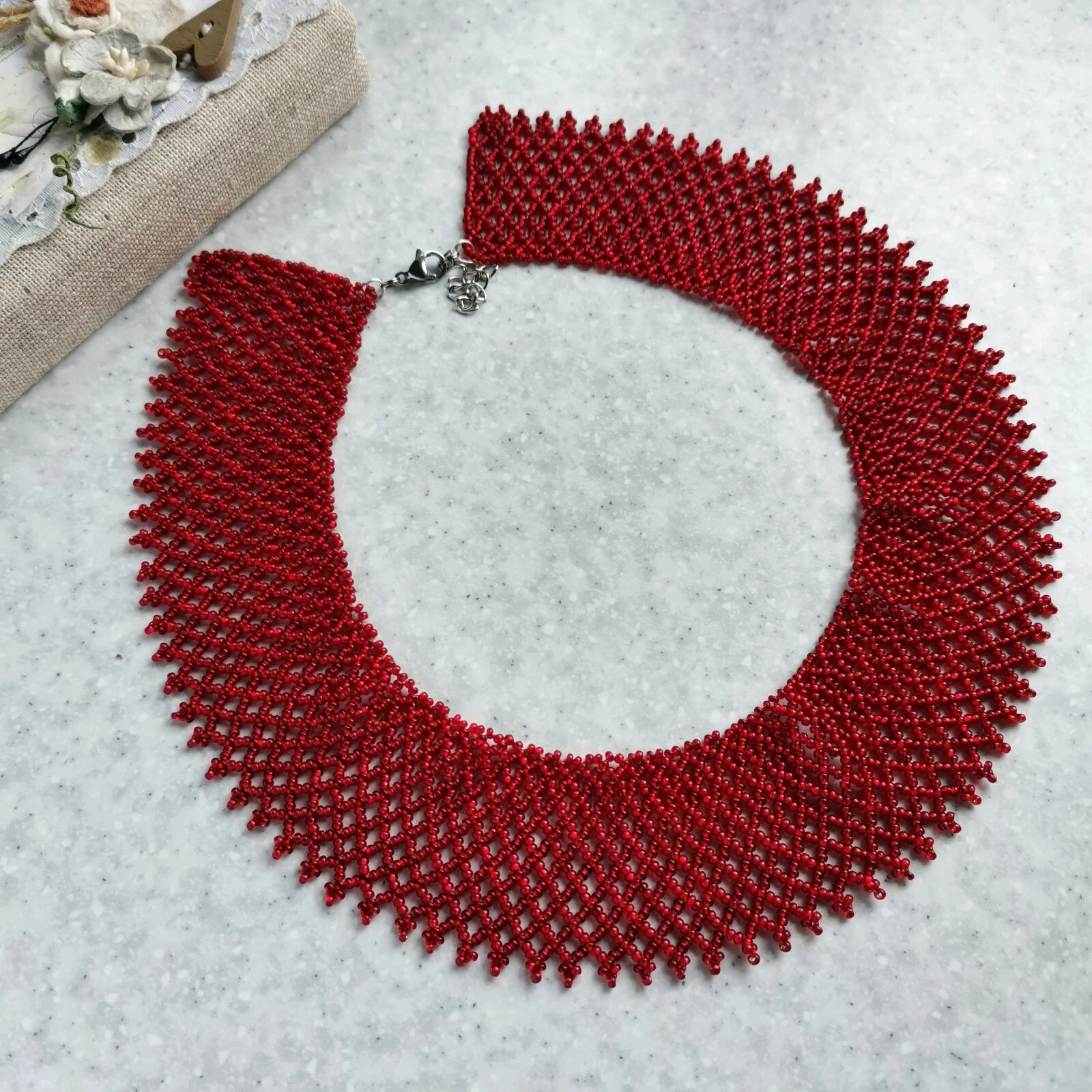 VETEMENTS Rbg collana di perline collare collana di perle di semi Ruth Bader Ginsburg matrimonio gotico