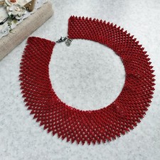 Rbg beaded necklace collar Seed bead necklace Ruth Bader Ginsburg Gothic wedding