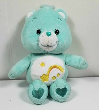 2002 WISH CARE BEAR 10" PLUSH MINT GREEN SHOOTING STAR