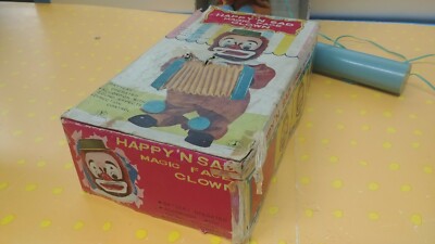 1960's Happy N' Sad Magic Face Clown Battery Operated Yonezawa