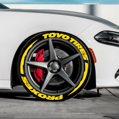 TIres Lettering TOYO TIRES PROXES Sticker Yellow 1.20