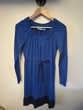 Simply Vera Vera Wang Long Sleeved Front Tie Blue Dress Size XS
